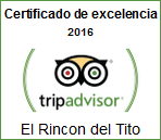 Certificado de excelencia 2016 TripAdvisor